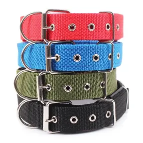 Adjustable Nylon Dog Collar: Stylish Pet Accessory for All Breeds