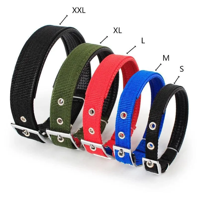 Adjustable Nylon Dog Collar: Stylish Pet Accessory for All Breeds