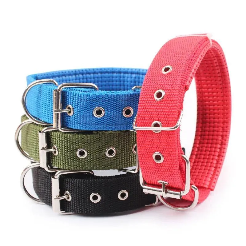 Adjustable Nylon Dog Collar: Stylish Pet Accessory for All Breeds