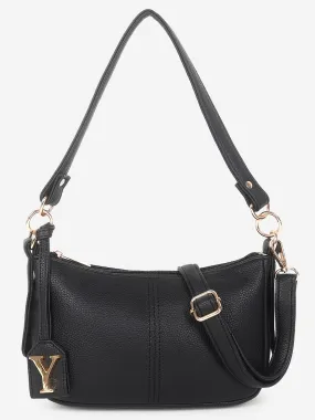 Baguette bag with long sling (Black)