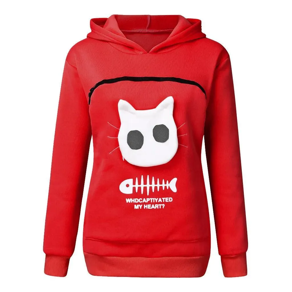 Cozy Pet Pouch Hoodie: Stylish Sweatshirt for Furry Friends