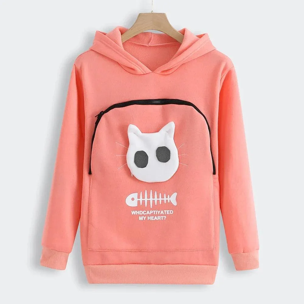 Cozy Pet Pouch Hoodie: Stylish Sweatshirt for Furry Friends
