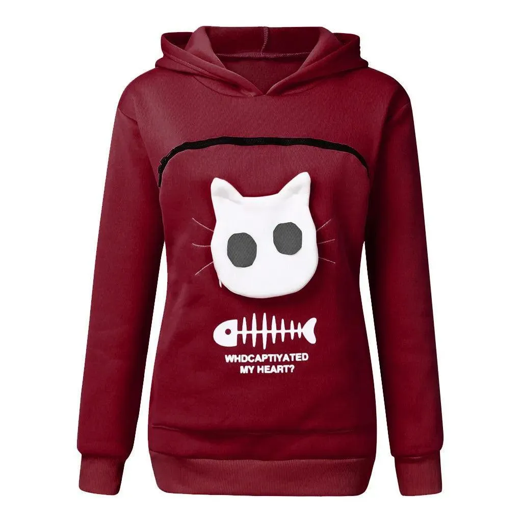 Cozy Pet Pouch Hoodie: Stylish Sweatshirt for Furry Friends
