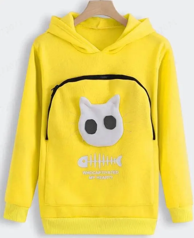 Cozy Pet Pouch Hoodie: Stylish Sweatshirt for Furry Friends