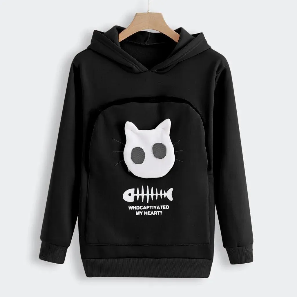 Cozy Pet Pouch Hoodie: Stylish Sweatshirt for Furry Friends
