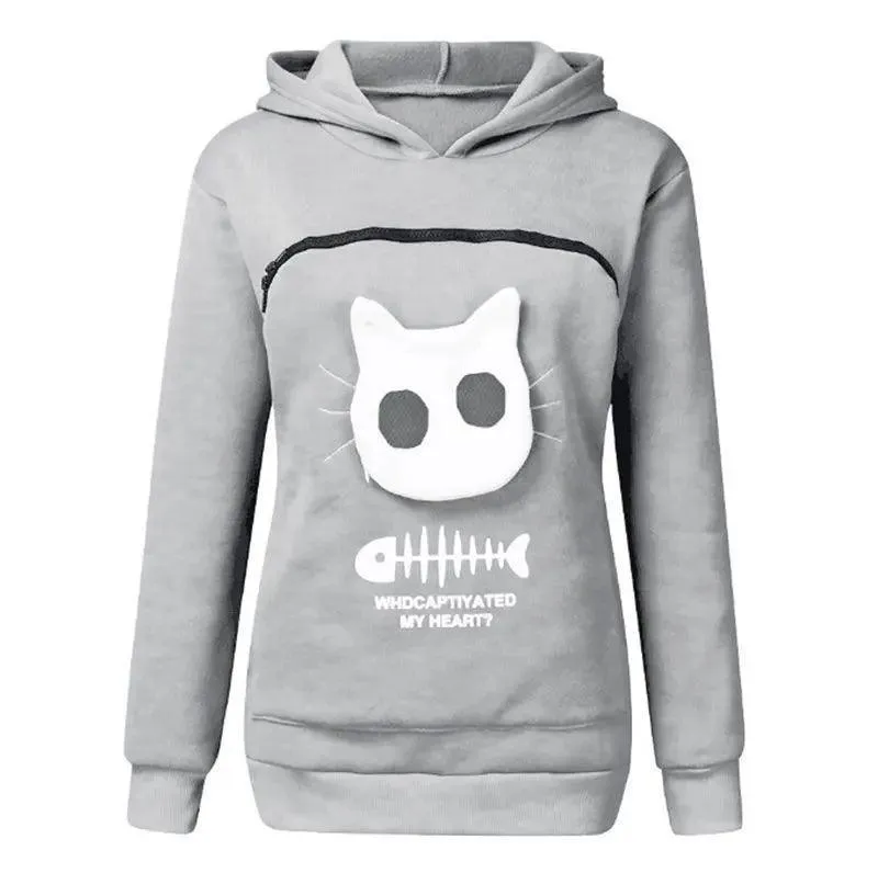 Cozy Pet Pouch Hoodie: Stylish Sweatshirt for Furry Friends