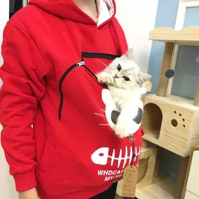 Cozy Pet Pouch Hoodie: Stylish Sweatshirt for Furry Friends