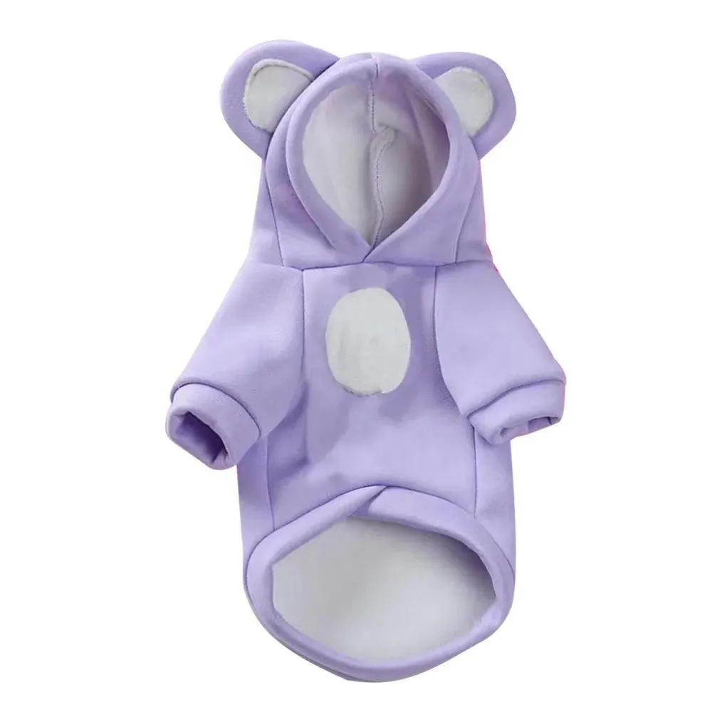 Cozy Plush Pet Jacket: Stylish Hooded Dog Coat for Chilly Seasons