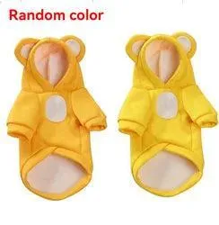 Cozy Plush Pet Jacket: Stylish Hooded Dog Coat for Chilly Seasons
