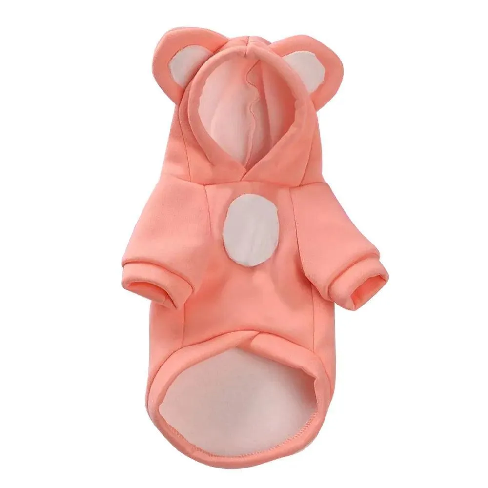 Cozy Plush Pet Jacket: Stylish Hooded Dog Coat for Chilly Seasons