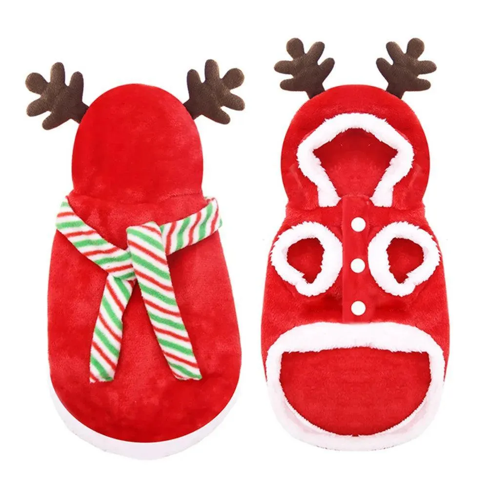 Cozy Plush Pet Jacket: Stylish Hooded Dog Coat for Chilly Seasons