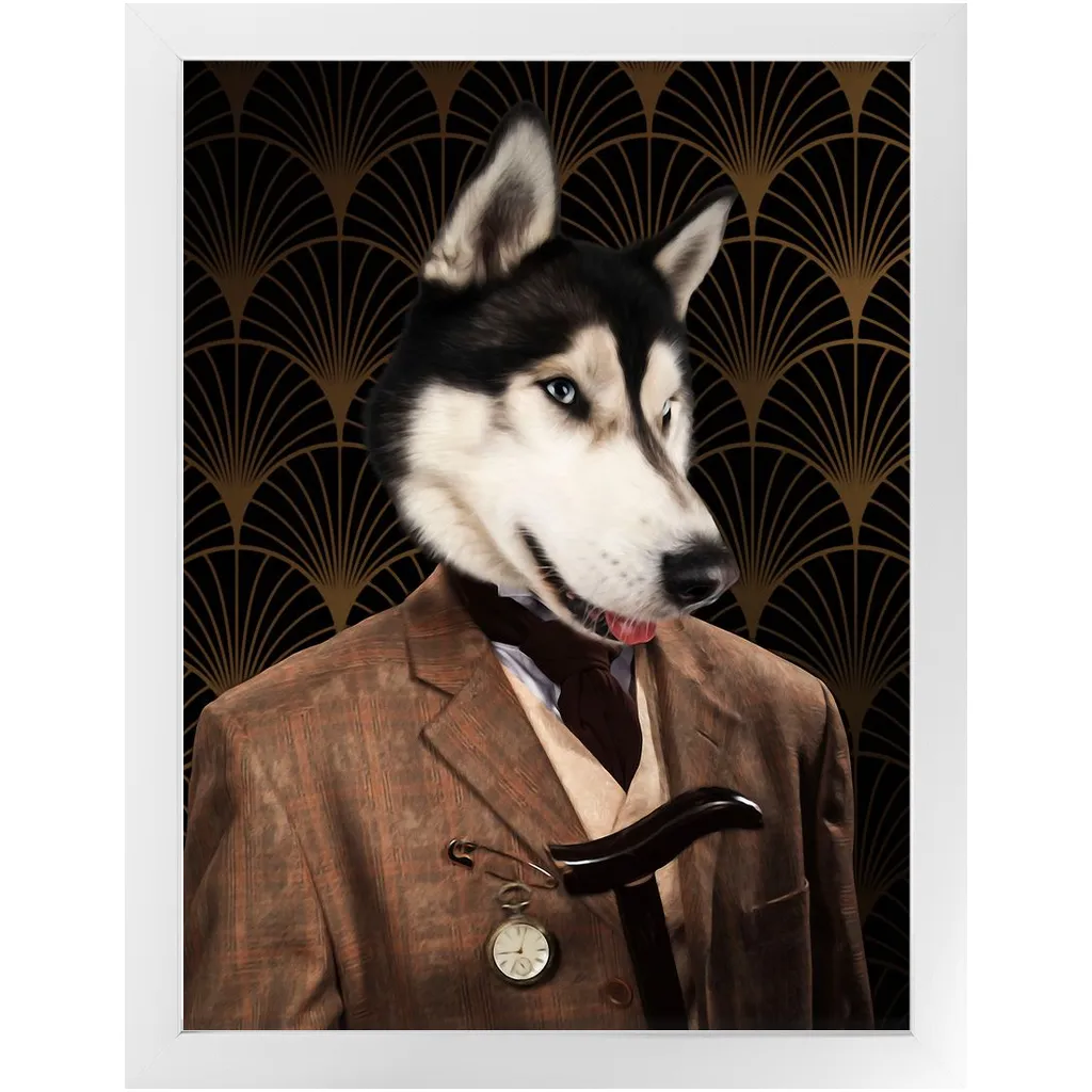 Dappers - Art Deco Inspired Custom Pet Portrait Framed Satin Paper Print