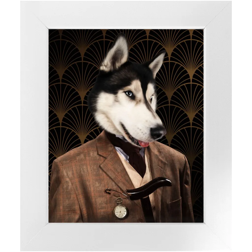 Dappers - Art Deco Inspired Custom Pet Portrait Framed Satin Paper Print