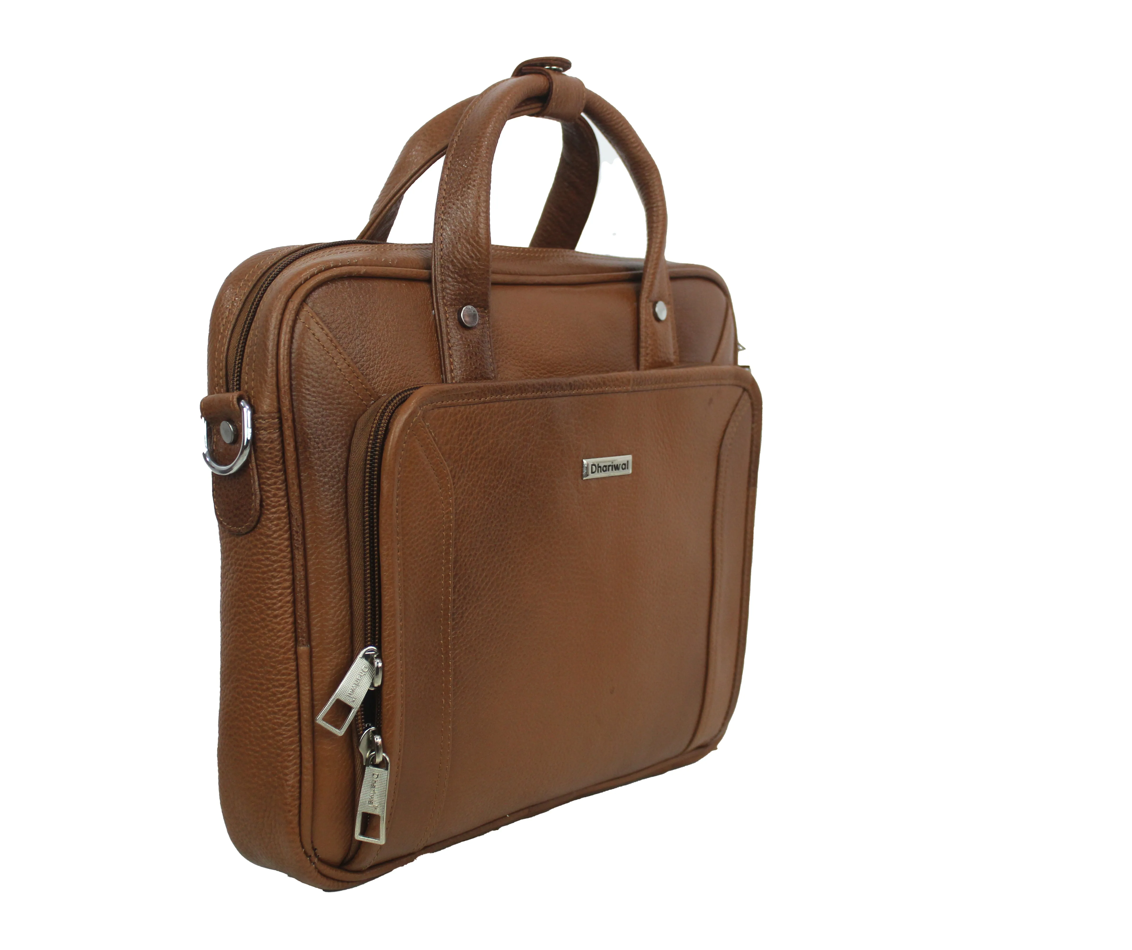 Dhariwal Genuine Leather Laptop Bag File Messenger Bag with Strap upto 13 Inch | Laptop Bag for Men EB-612
