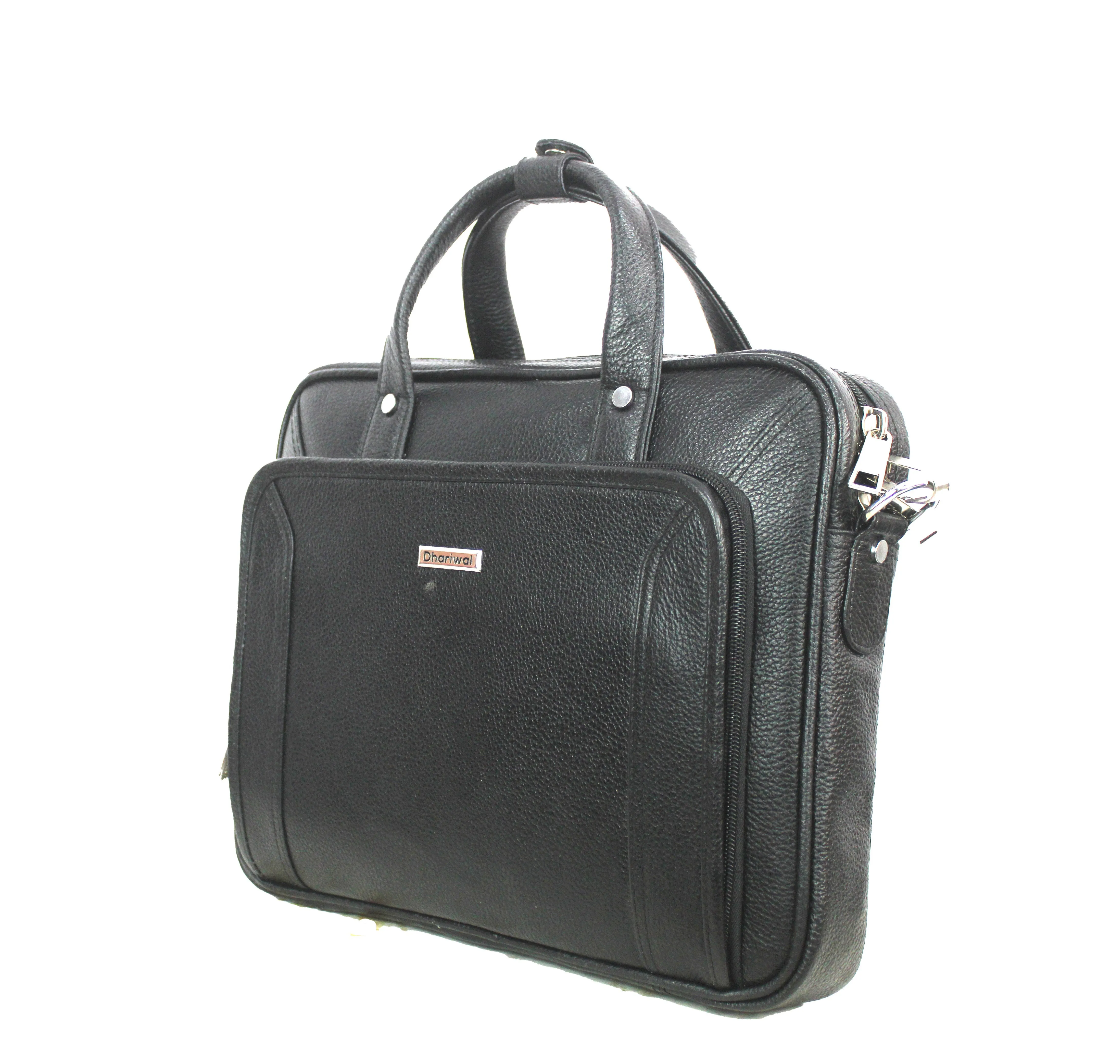 Dhariwal Genuine Leather Laptop Bag File Messenger Bag with Strap upto 13 Inch | Laptop Bag for Men EB-612