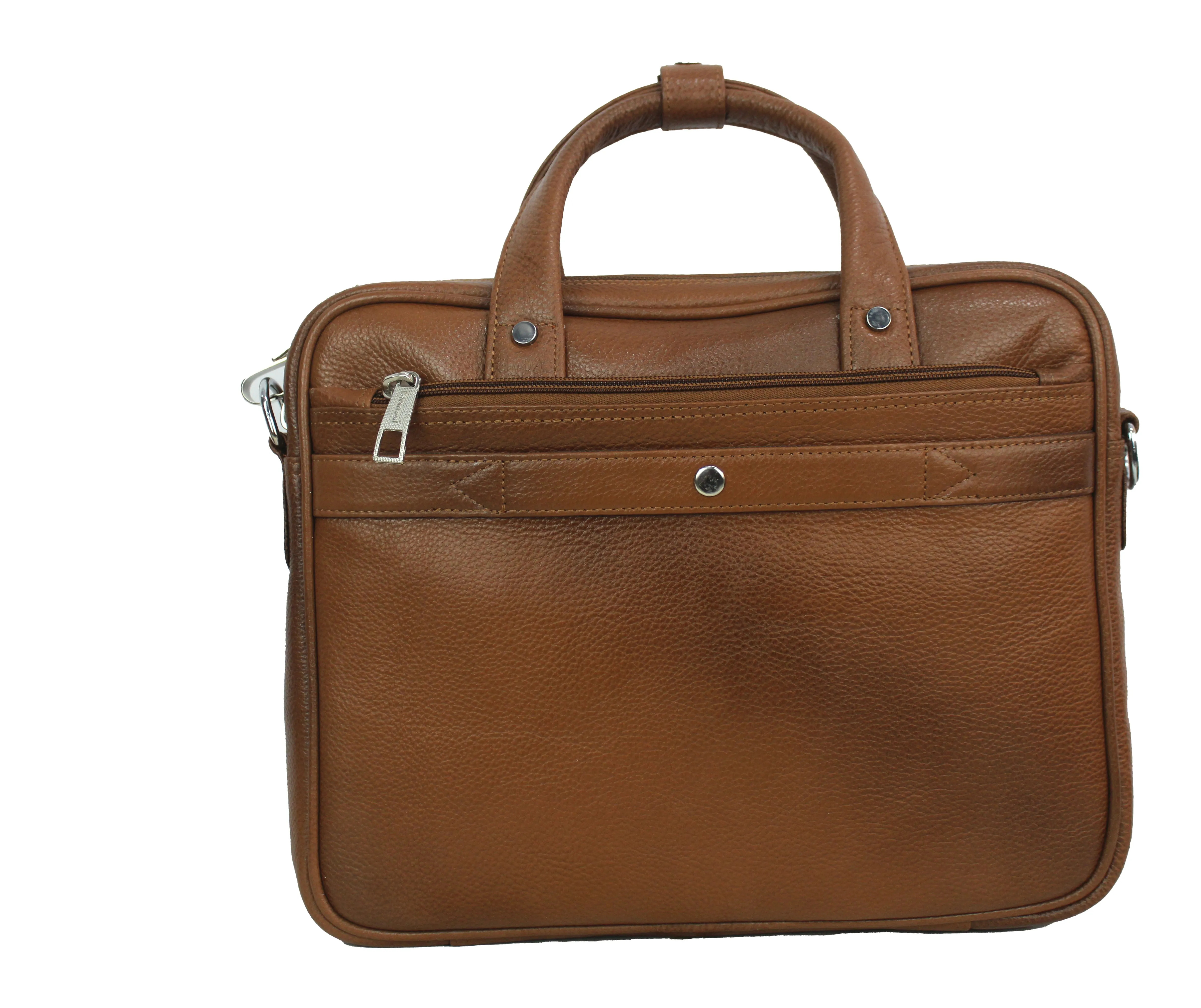 Dhariwal Genuine Leather Laptop Bag File Messenger Bag with Strap upto 13 Inch | Laptop Bag for Men EB-612
