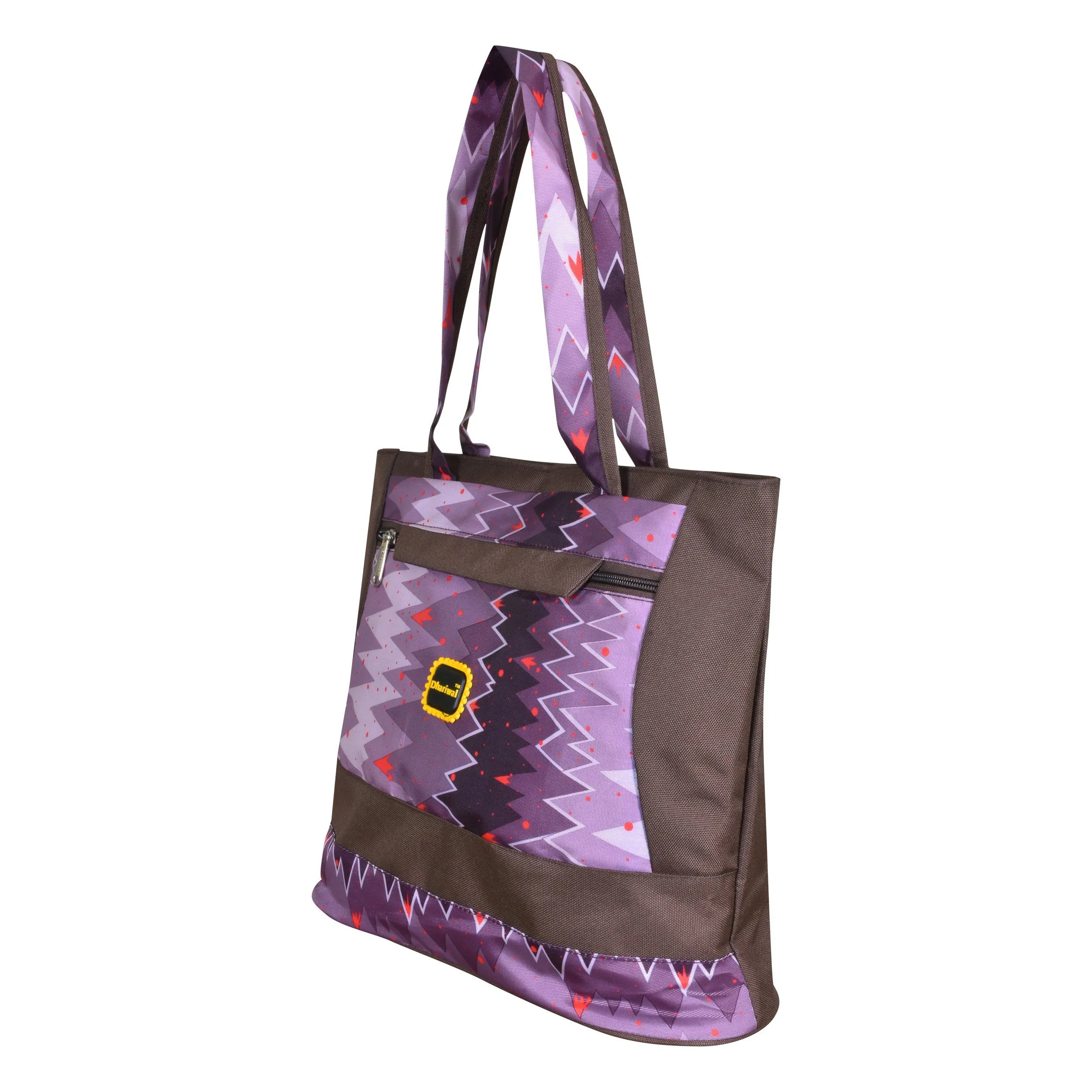 Dhariwal Printed Twin Handle Matty Ladies Shopping Bag, Vanity Bag for Carriage, Travel, Casual,Outdoor - SHB 9909