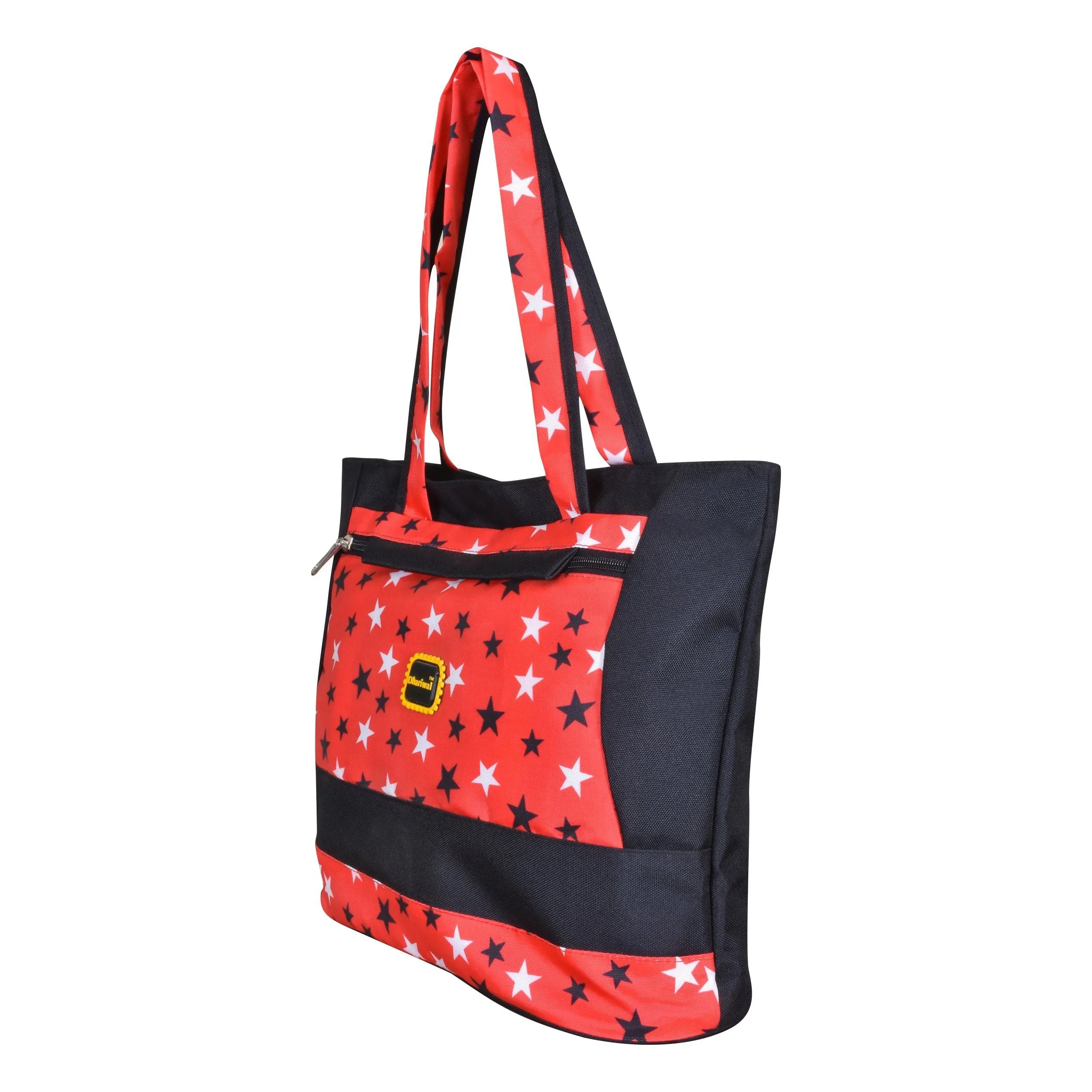 Dhariwal Printed Twin Handle Matty Ladies Shopping Bag, Vanity Bag for Carriage, Travel, Casual,Outdoor - SHB 9909