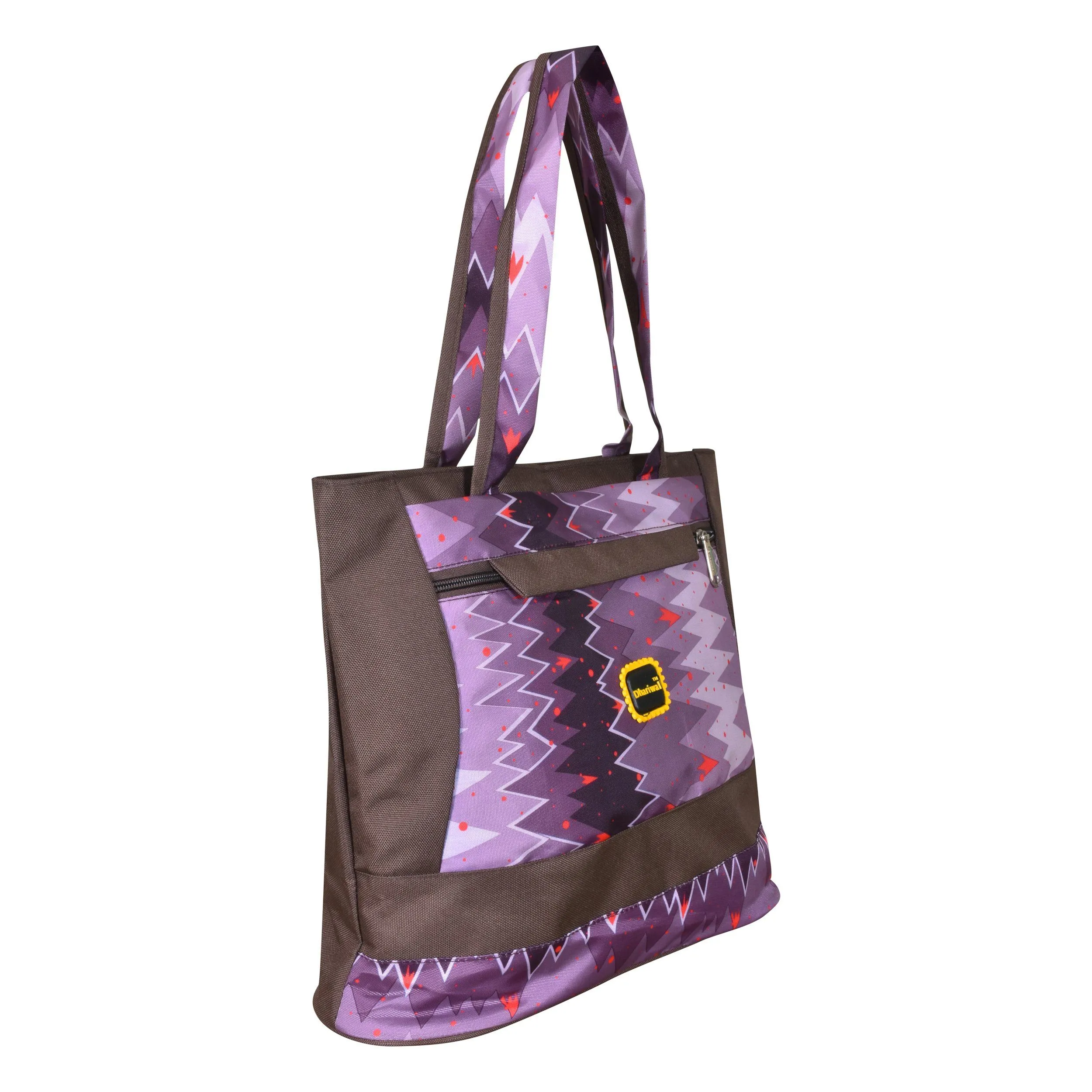 Dhariwal Printed Twin Handle Matty Ladies Shopping Bag, Vanity Bag for Carriage, Travel, Casual,Outdoor - SHB 9909