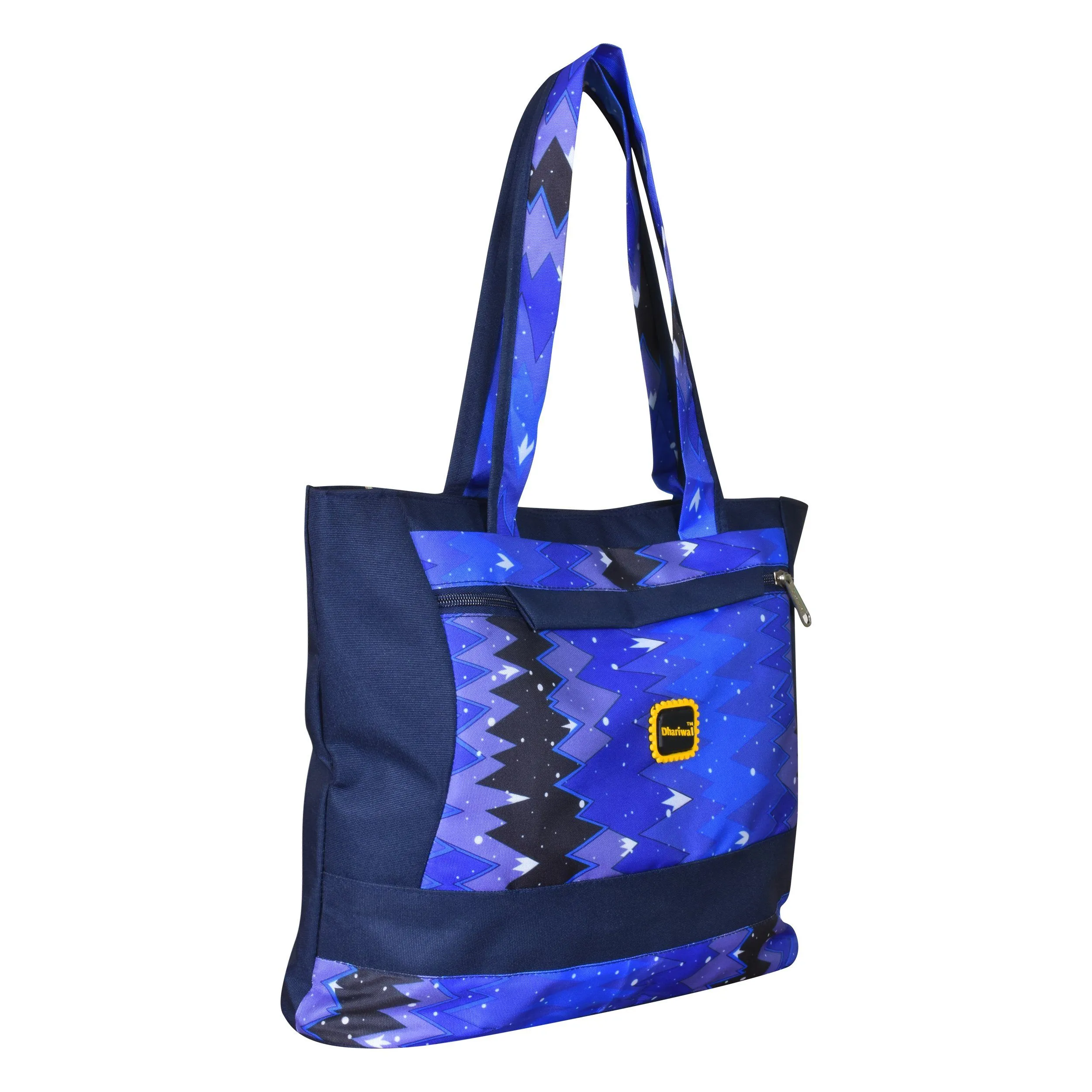 Dhariwal Printed Twin Handle Matty Ladies Shopping Bag, Vanity Bag for Carriage, Travel, Casual,Outdoor - SHB 9909