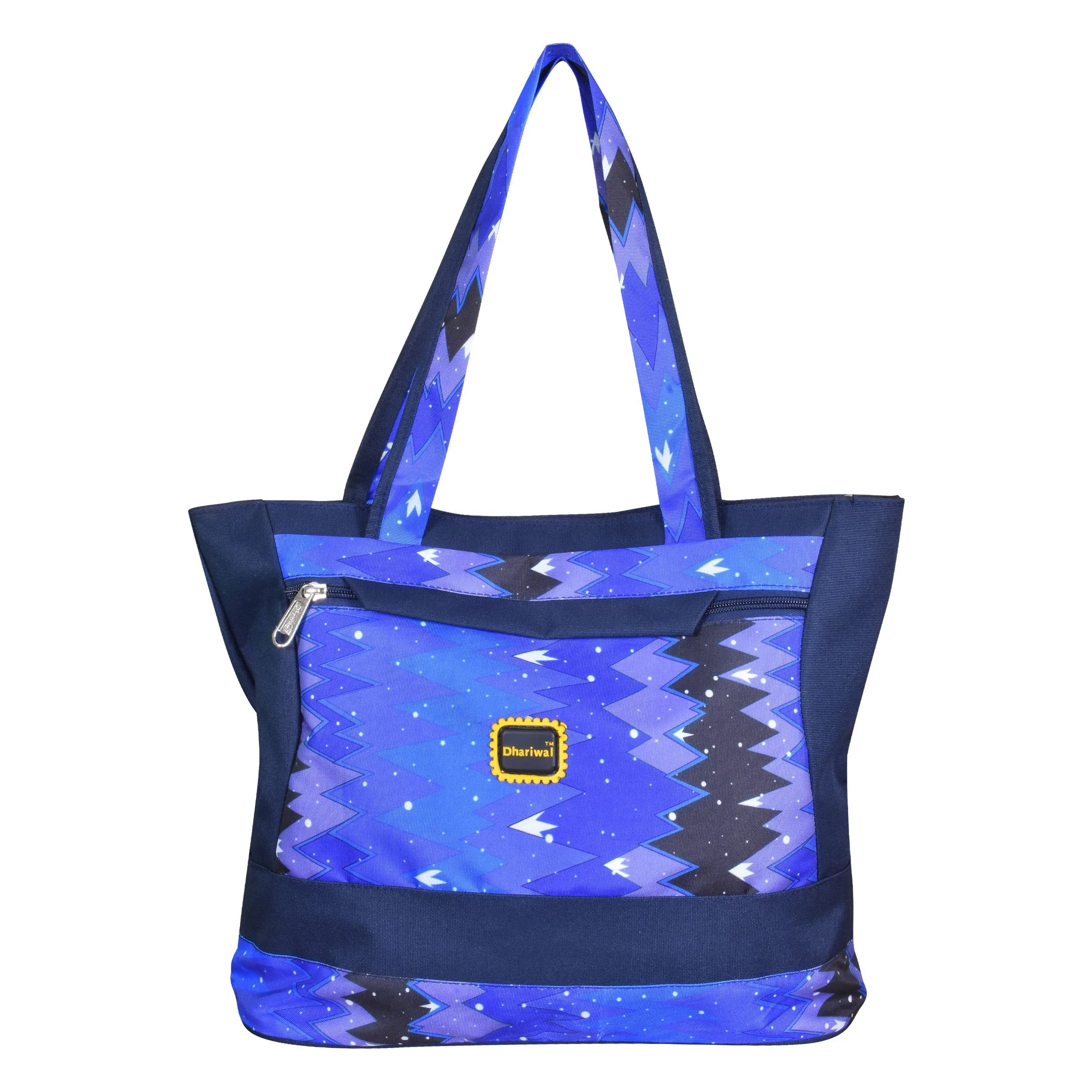 Dhariwal Printed Twin Handle Matty Ladies Shopping Bag, Vanity Bag for Carriage, Travel, Casual,Outdoor - SHB 9909