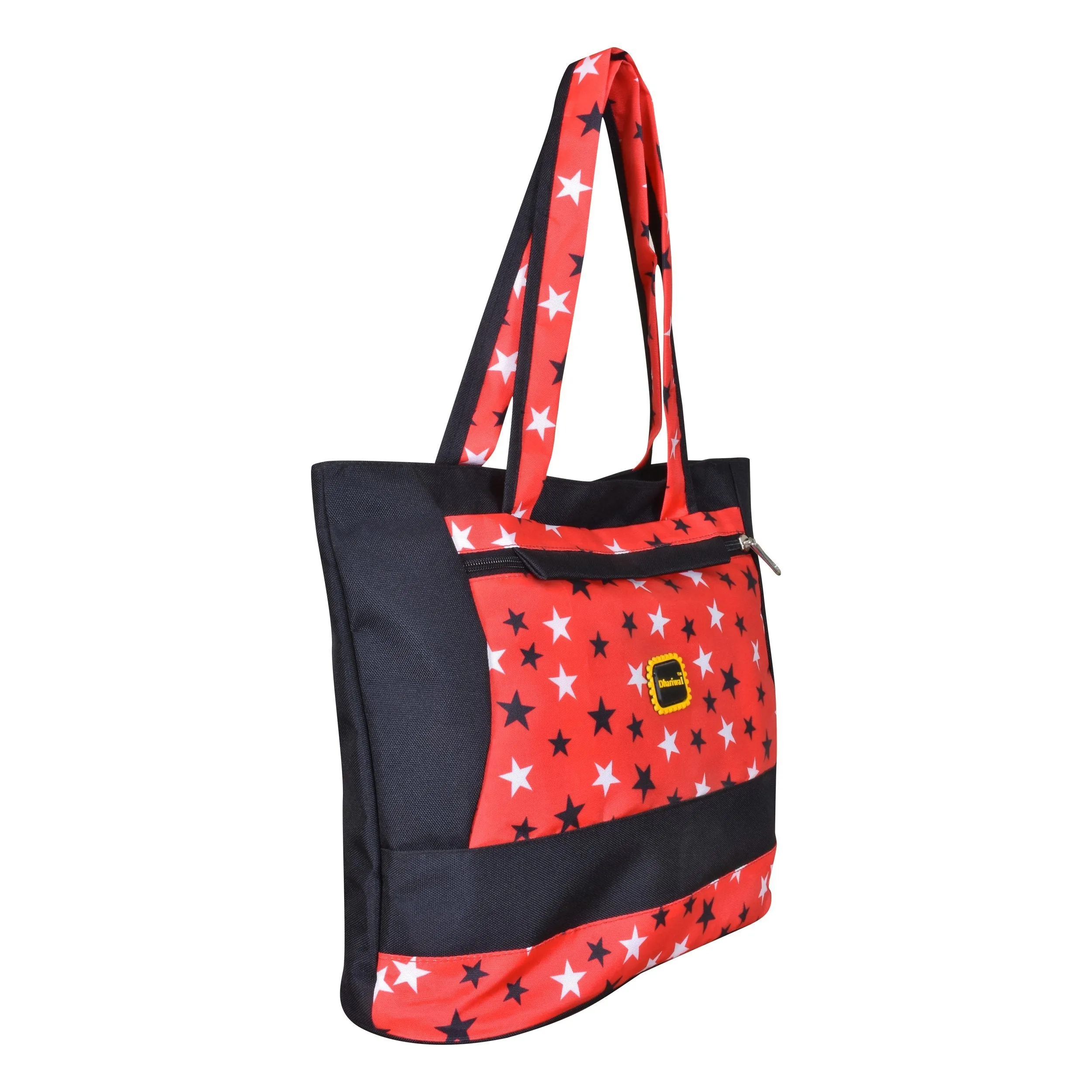 Dhariwal Printed Twin Handle Matty Ladies Shopping Bag, Vanity Bag for Carriage, Travel, Casual,Outdoor - SHB 9909