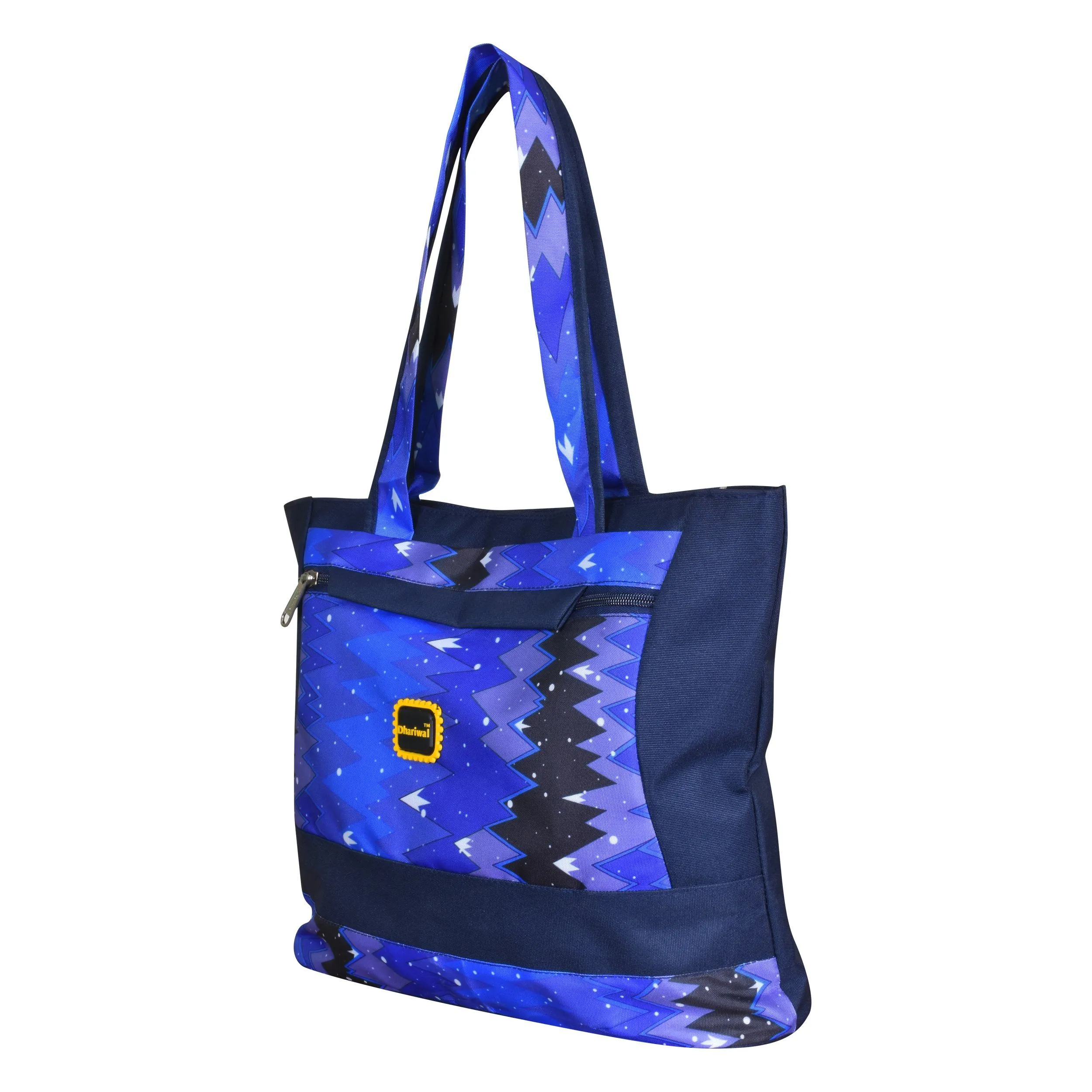 Dhariwal Printed Twin Handle Matty Ladies Shopping Bag, Vanity Bag for Carriage, Travel, Casual,Outdoor - SHB 9909