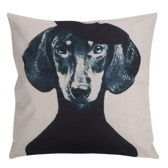 Dog & Cat Cotton Linen PillowCases 45 cm