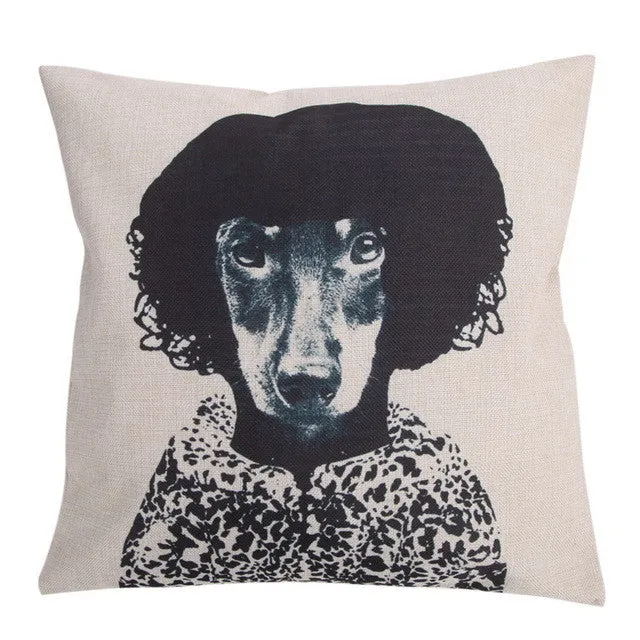 Dog & Cat Cotton Linen PillowCases 45 cm
