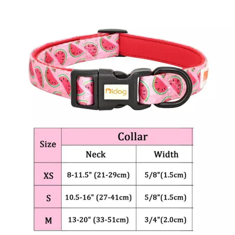 Floral Print Dog Collar: Stylish & Adjustable for Small to Large Breeds
