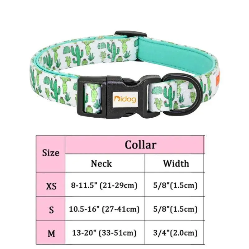 Floral Print Dog Collar: Stylish & Adjustable for Small to Large Breeds