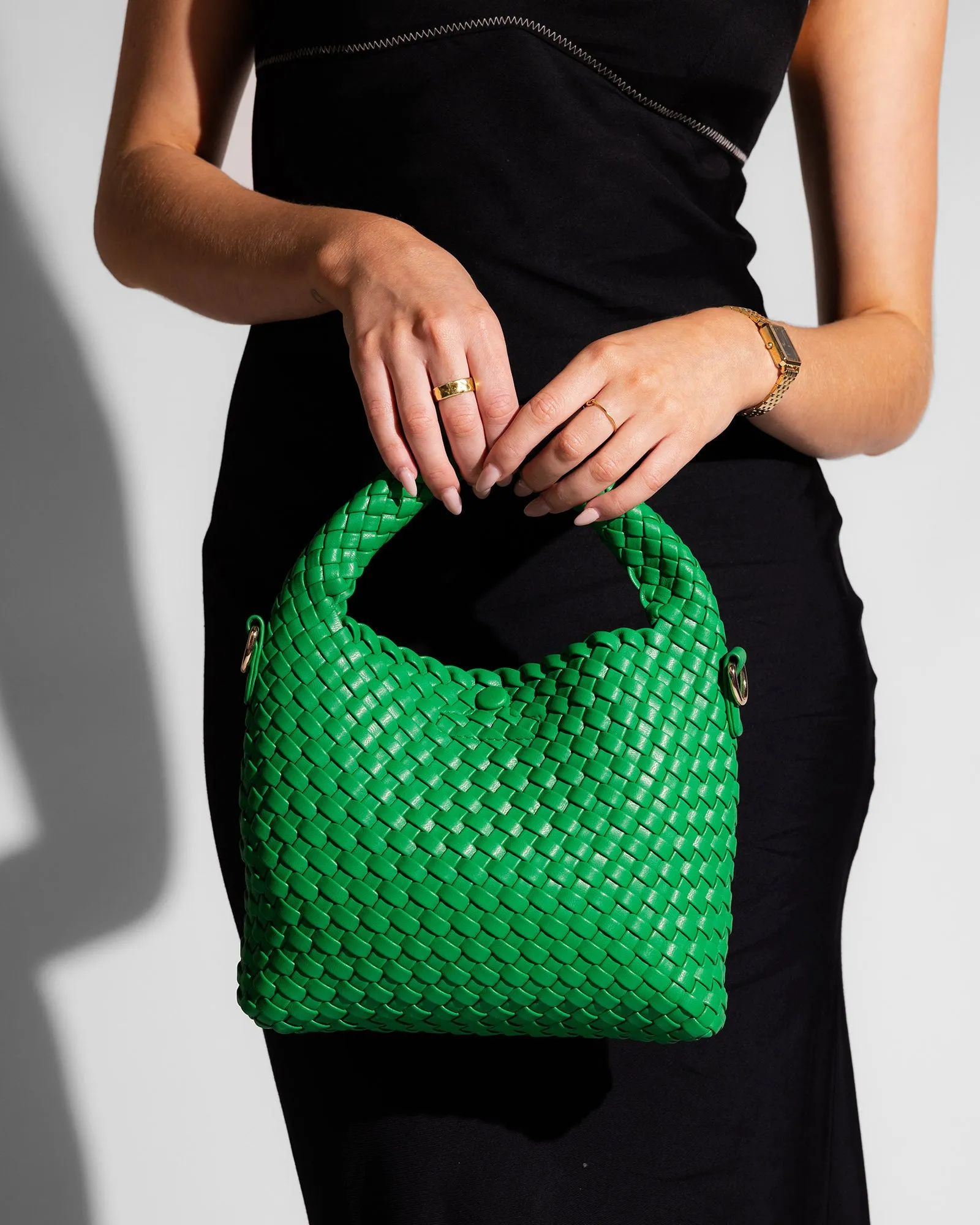 Gabby Mini Woven Shoulder Bag