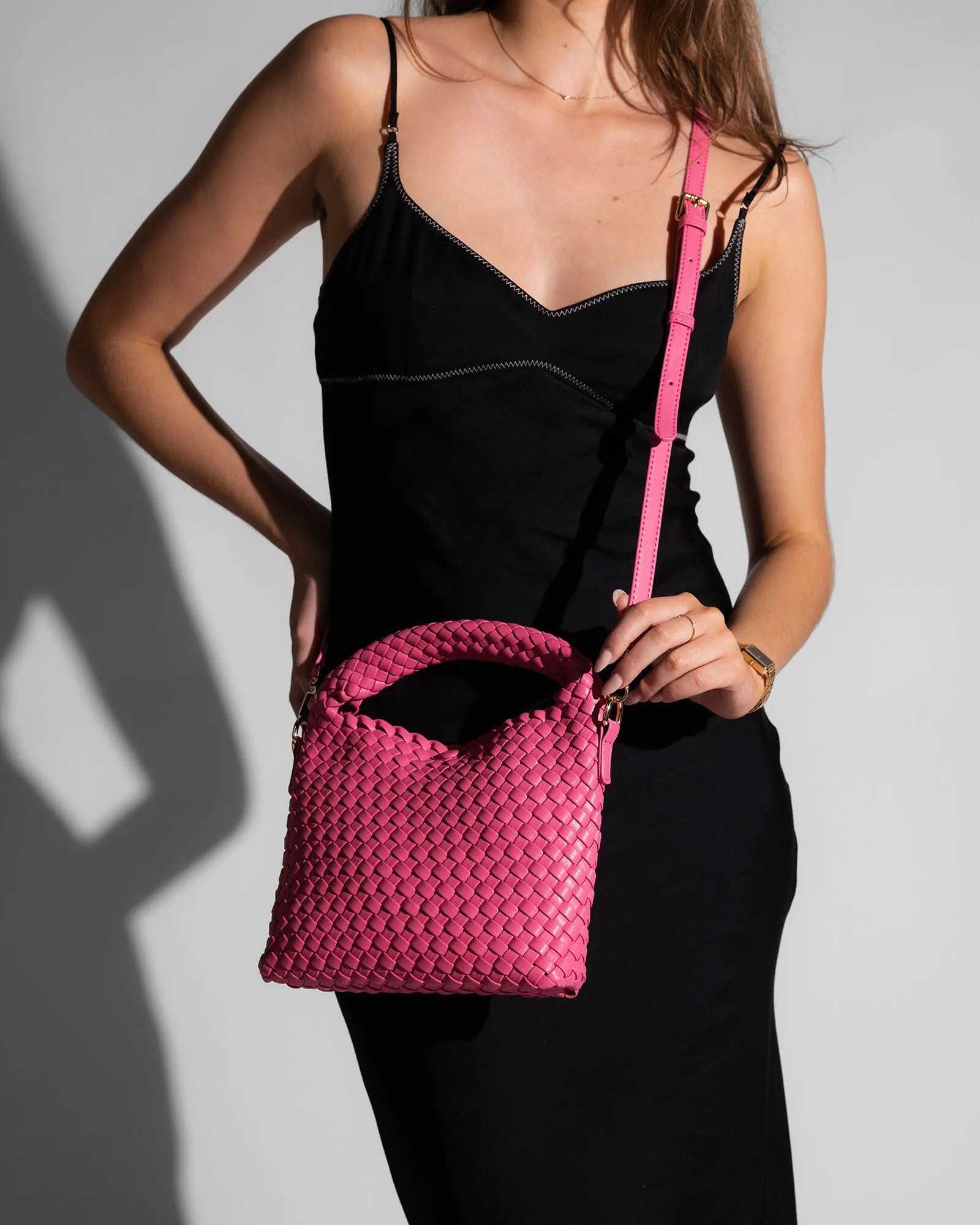 Gabby Mini Woven Shoulder Bag