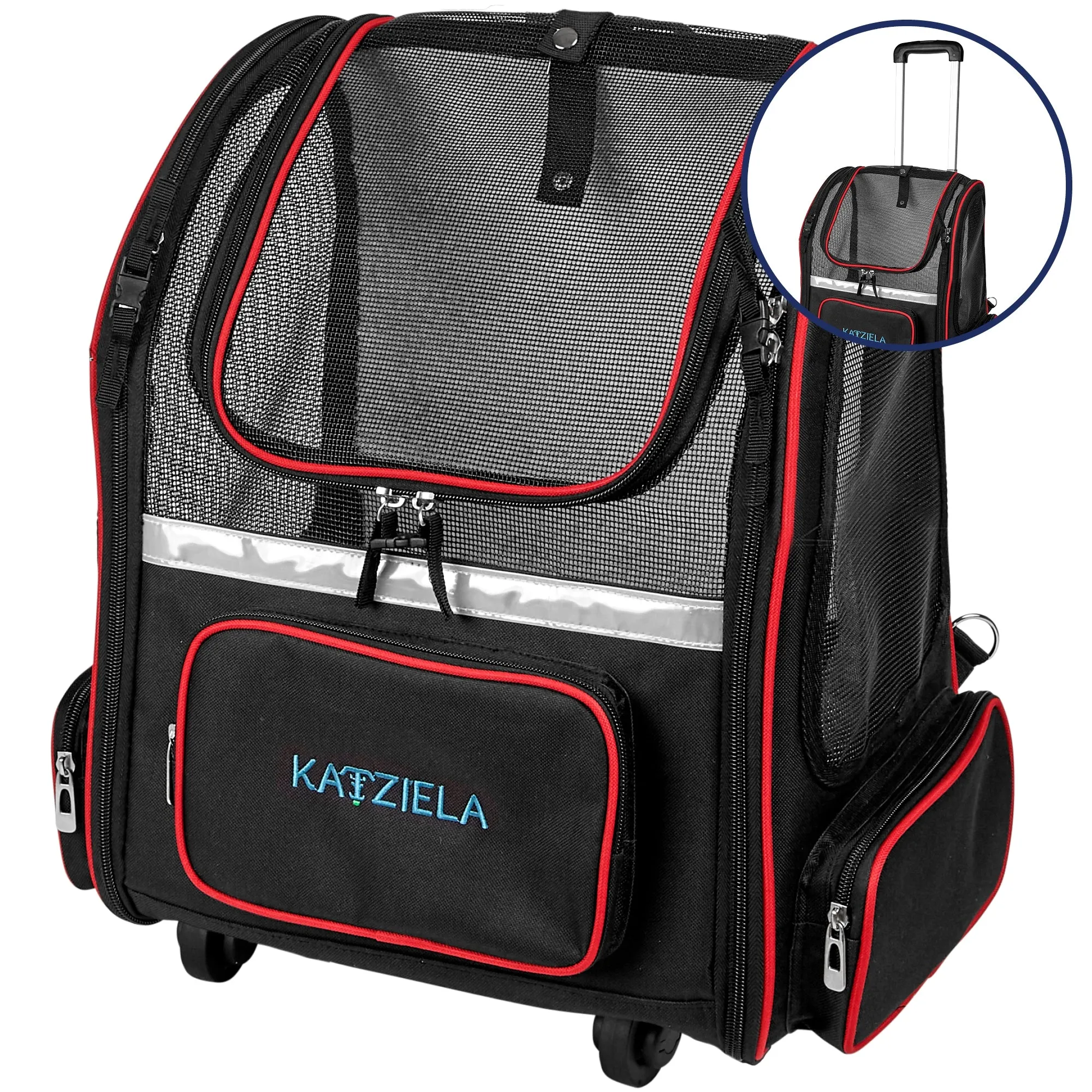 Katziela Hybrid Adventurer Pet Carrier - Black
