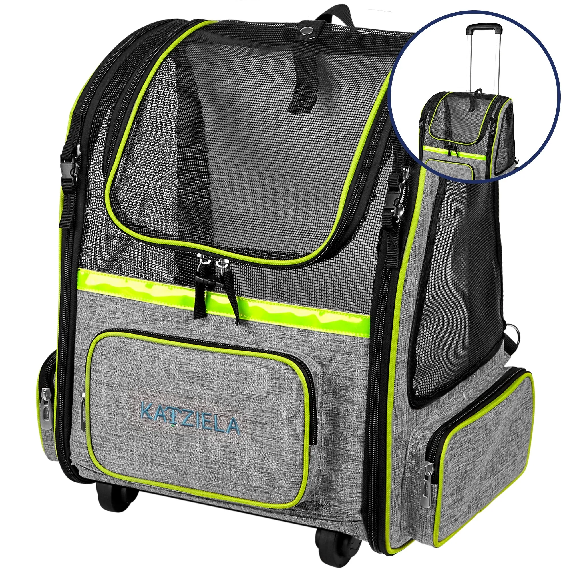 Katziela Hybrid Adventurer Pet Carrier - Green