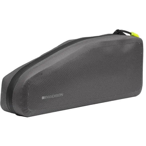 Madison Caribou top tube bag; welded seams and waterproof zip