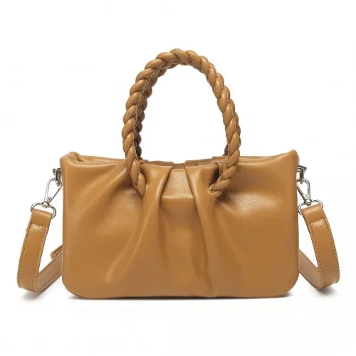 Miss Lulu Elegant PU Leather Cross Body Bag - Stylish & Functional Brown Tote for Modern Women