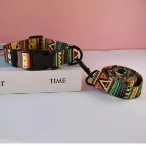National Style Custom Dog Leash & Collar Set: Stylish Pet Safety Gear
