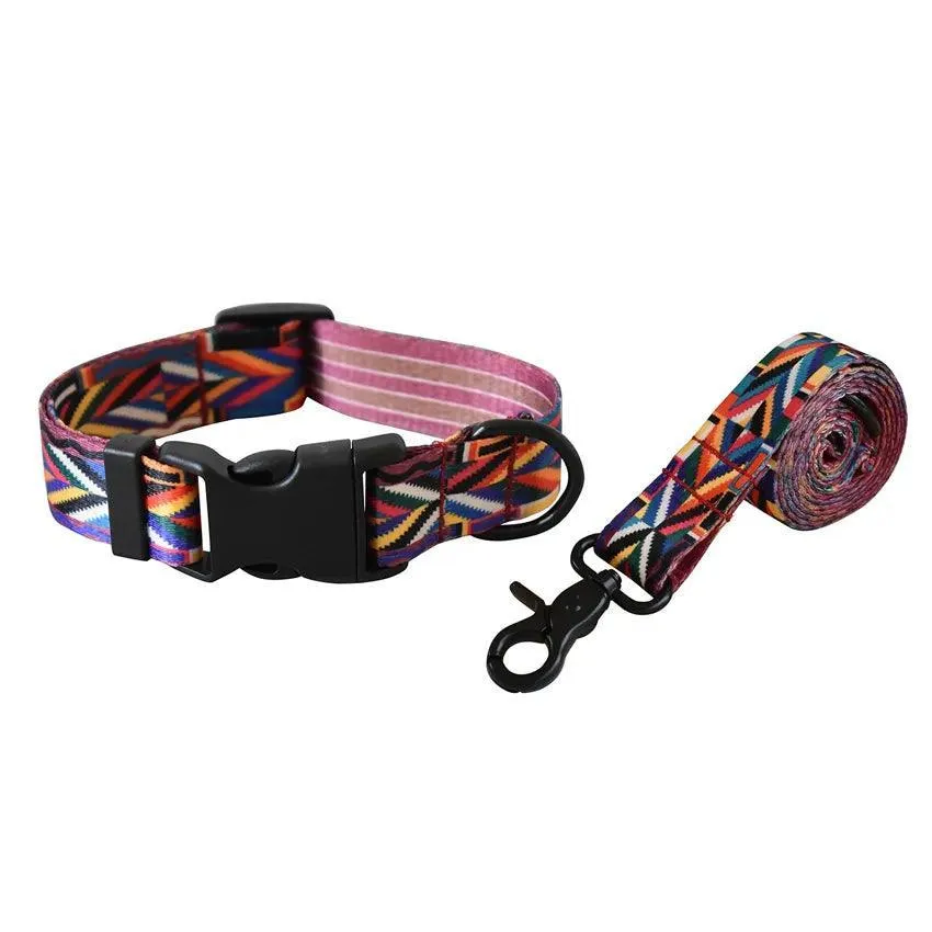 National Style Custom Dog Leash & Collar Set: Stylish Pet Safety Gear