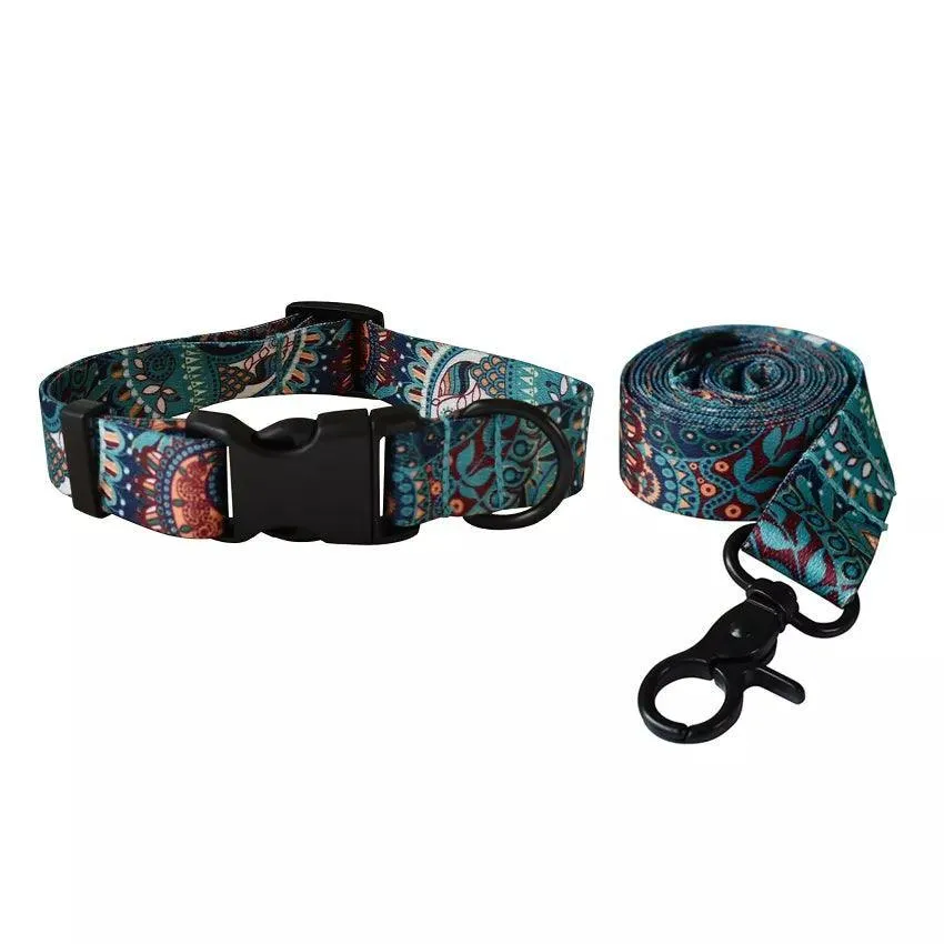 National Style Custom Dog Leash & Collar Set: Stylish Pet Safety Gear