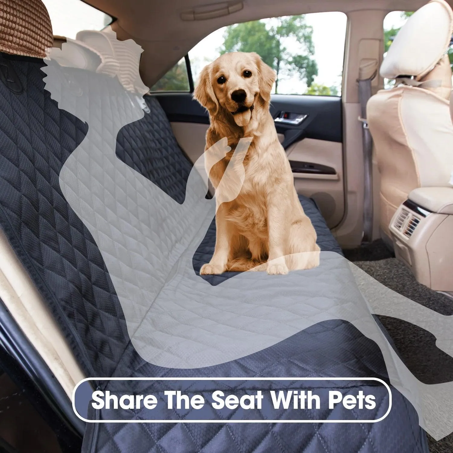 Pet Transport Hammock: Waterproof Dog Carrier for Backseat Comfort