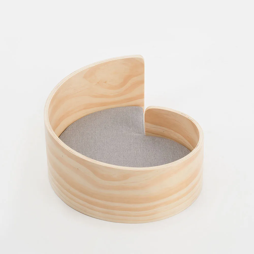 Pidan Wooden Modern Stylish Sea Snail Spiral Cat Kitty Bed