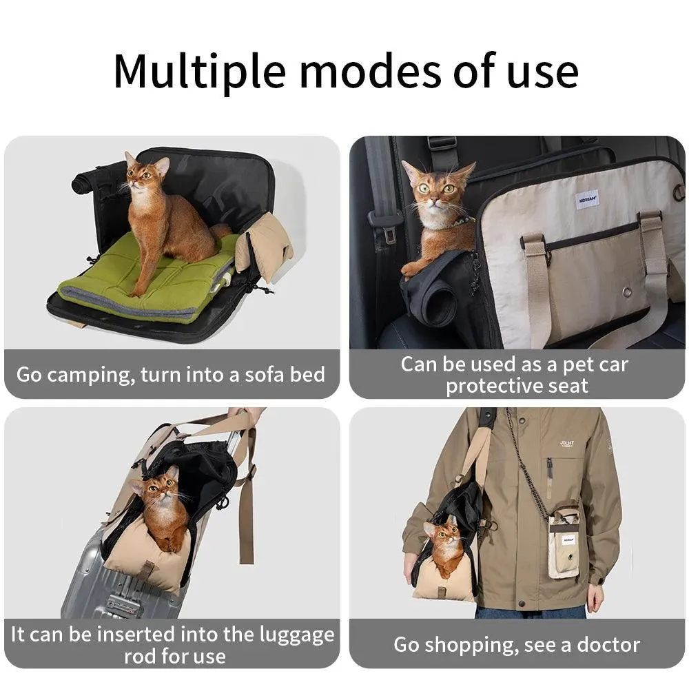 Portable Pet Carrier: Secure Locking Zippers for Easy Travel