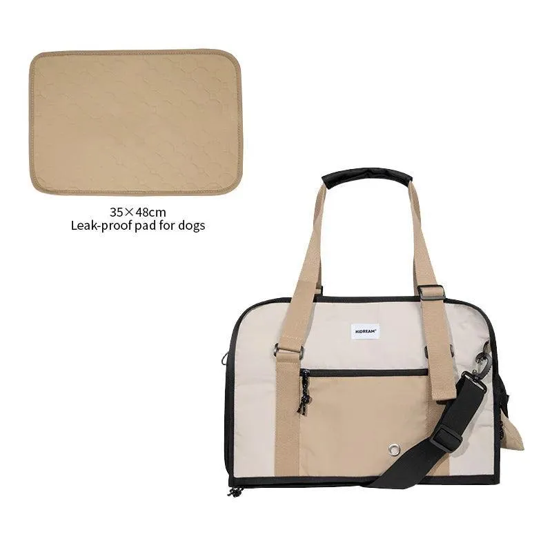 Portable Pet Carrier: Secure Locking Zippers for Easy Travel