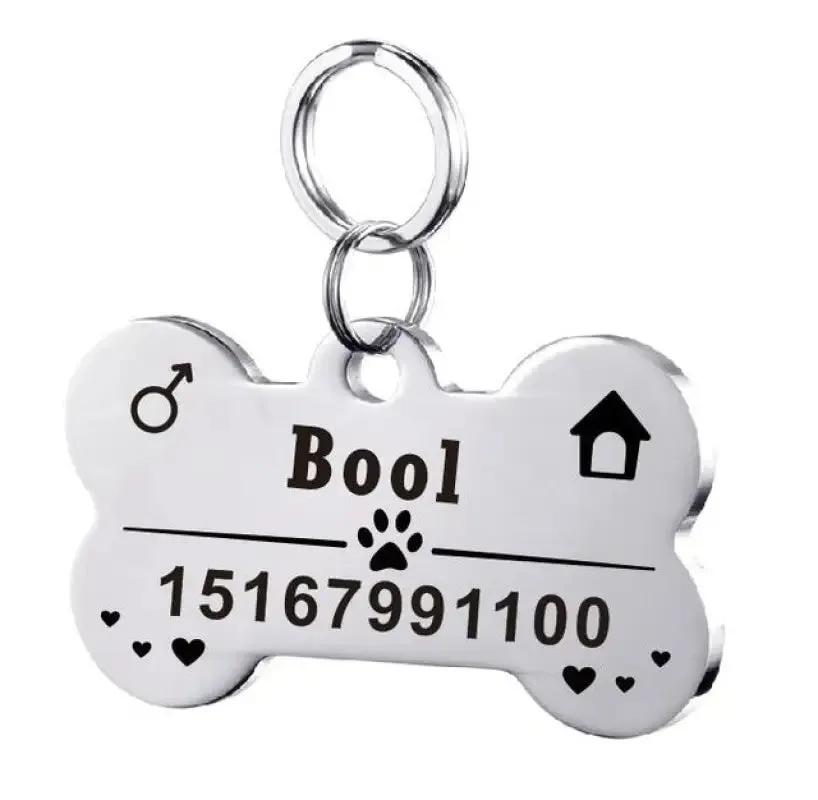 Stylish Personalized Stainless Steel Pet ID Tag for Your Furry Friend