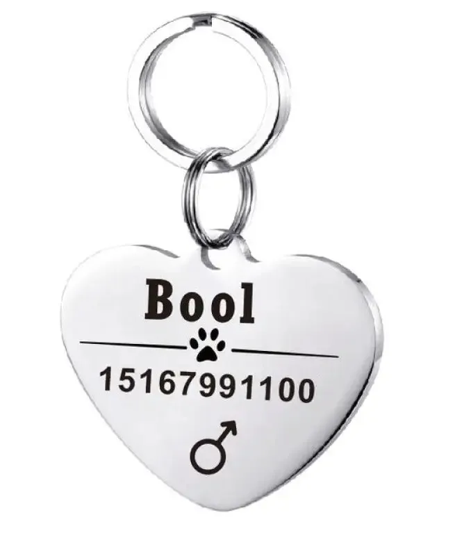 Stylish Personalized Stainless Steel Pet ID Tag for Your Furry Friend
