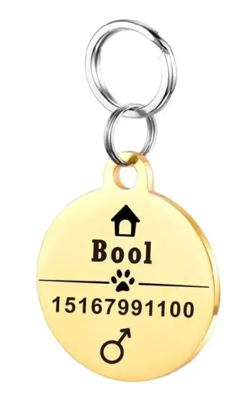 Stylish Personalized Stainless Steel Pet ID Tag for Your Furry Friend
