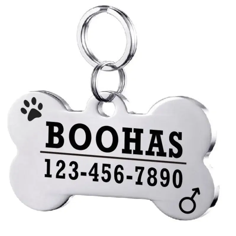 Stylish Personalized Stainless Steel Pet ID Tag for Your Furry Friend