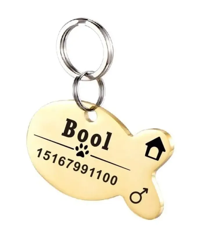 Stylish Personalized Stainless Steel Pet ID Tag for Your Furry Friend
