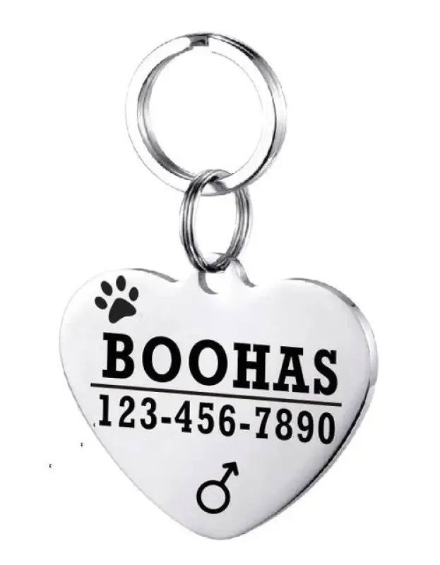 Stylish Personalized Stainless Steel Pet ID Tag for Your Furry Friend